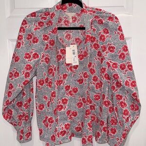 Rebecca Taylor Coral Tie Top